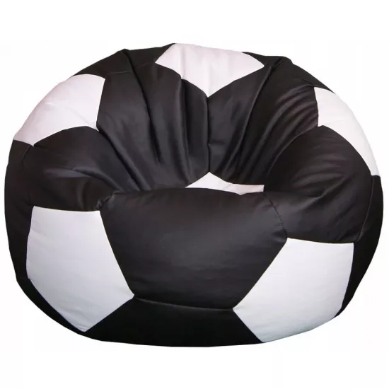 Fotoliu tip sac BeanBag Minge Ares L BM6078, Negru/Alb