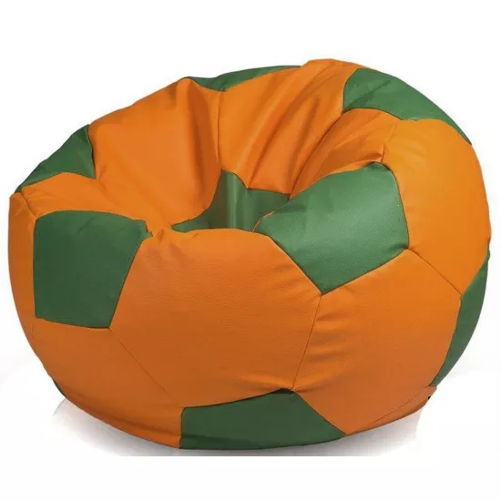 Кресло мешок BeanBag Мяч Ares XL BM6097, Оранжевый/Темно-зеленый