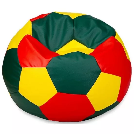 Кресло мешок BeanBag Мяч Ares XXL BM6116, Зеленый/Красный/Желтый
