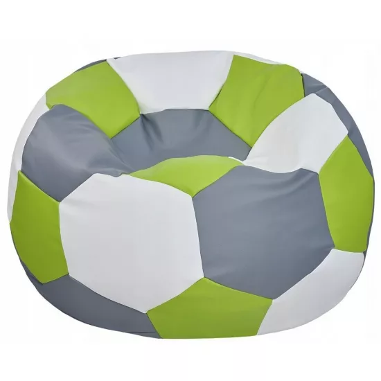Fotoliu tip sac BeanBag Minge Ares XXL BM6092, verde/alb/gri