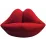 Fotoliu tip sac BeanBag Lips Standart L, Red