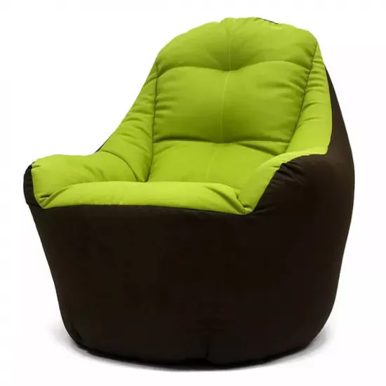 Fotoliu tip sac BeanBag Big Boss XL BM5859, verde/maro