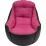 Кресло мешок BeanBag Big Boss XL BM5860, Розовый/Черный