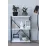Raft Remaks 3 Shelf Metal (70 cm), White