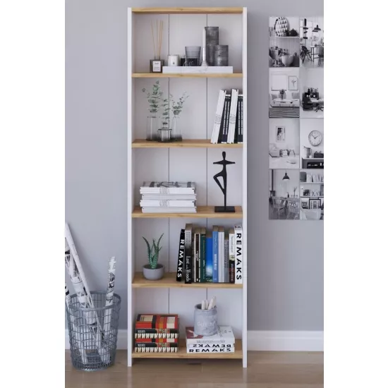Raft Remaks 5 Shelf (56 cm), Oak