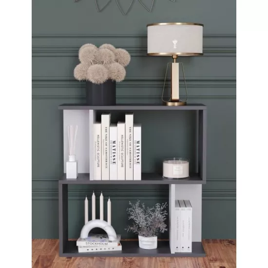 Стеллаж Remaks Asimetrik 2 (53.5 см), Antharacite/White