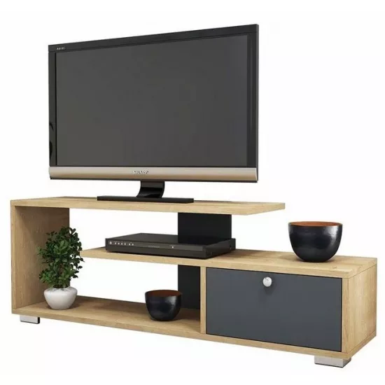 Comoda TV Remaks Meryem (120 cm), Oak/Antharacite