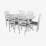 Set de mobilă Eva Masa HV-24 V White + 6 scaune GLORIA (White, NV-10WP Grey)