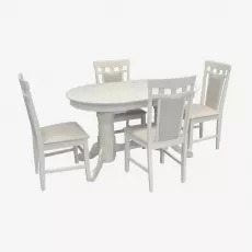 Стол HV-31N Creamy + 4 стулa Deepa R (Creamy Light, NV-1WP)