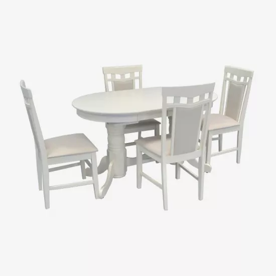 Стол HV-31N Creamy + 4 стулa Deepa R (Creamy Light, NV-1WP)