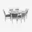 Set de mobilă Eva masa Capella White + 6 scaune HV-3167 (White, NV-10WP Grey )