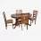 Set de mobilă Eva masa HV-31N Burnish + 4 scaune Gloria (Burnish, F-789 Brown )
