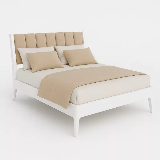 Кровать Mobicasa Malmo, 160 x 200 см, Белый/Neapoli 03