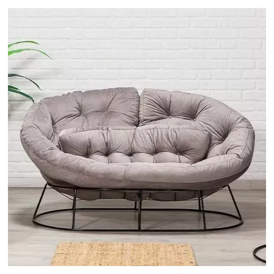 Canapea dreaptă Moda Life Lilyum 2 locuri, Grey