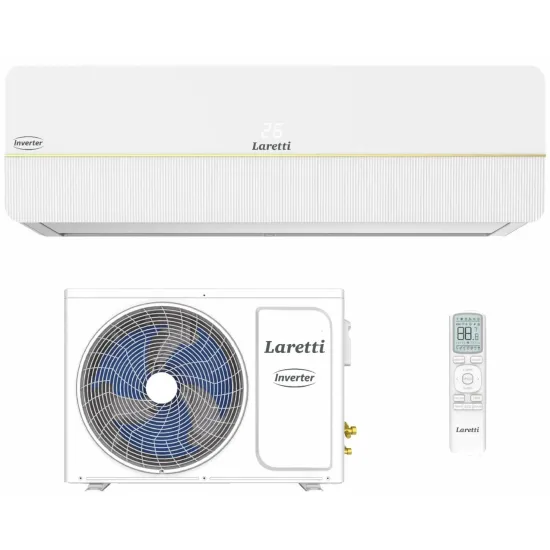 Aparat de aer condiționat Laretti Gold Line Invertor R32 Wi-Fi LR-09WF, 9000 BTU, pana la 25 m², White