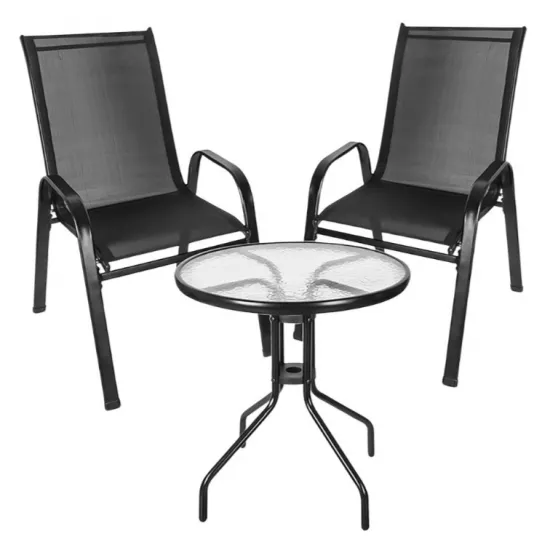 Set mobila de grădină Jumi Fiesta OM-967960, Black