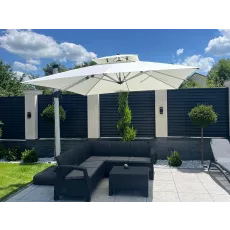 Umbrelă de terasă Patio Lux 3×3 m Champagne