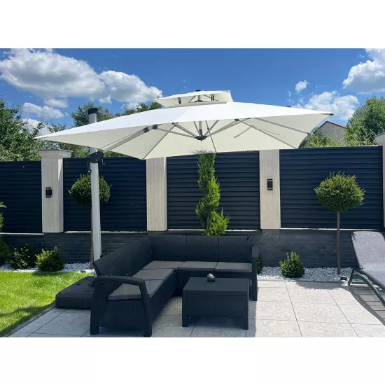 UmbrelÄ? de terasÄ? Patio Lux 3Ã?3 m Champagne