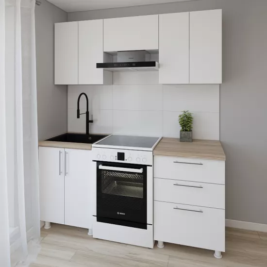 Модульная кухня Smartex K2 1.8 м, ДСП, Белый