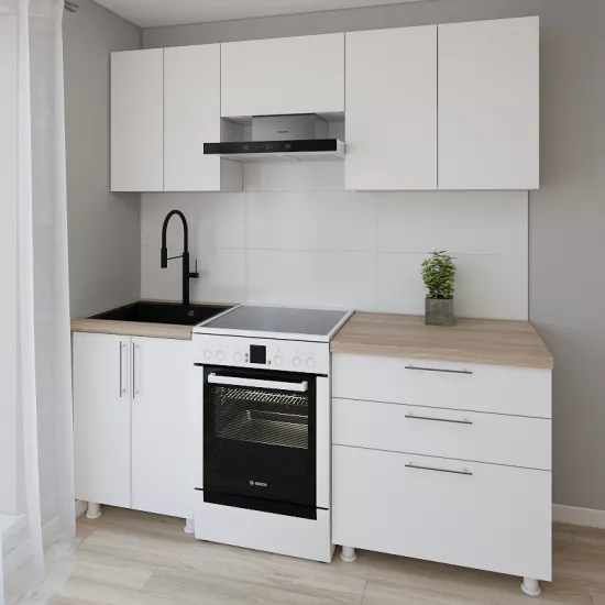 Модульная кухня Smartex K2 2.0 м, ДСП, Белый