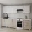 Bucatarie modulara Smartex K2 2.8 m, PAL, Alb/Stejar Deschis
