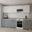 Bucatarie modulara Smartex K2 3.0 m, PAL, Alb/Grafit