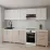 Bucatarie modulara Smartex K2 3.0 m, PAL, Alb/Stejar Deschis