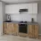 Bucatarie modulara Smartex K3 2.4 m, PAL, Alb/Stejar inchis