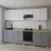 Bucatarie modulara Smartex K3 2.8 m, PAL, Alb/Grafit