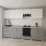 Bucatarie modulara Smartex K3 3.0 m, PAL, Alb/Grafit