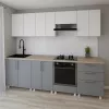 Модульная кухня Smartex K4 2.6 м, ДСП, Белый/Графит
