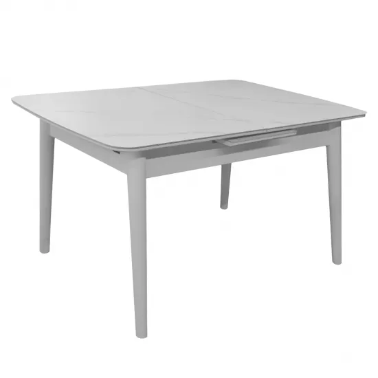 Masă pentru bucătărie Decoprim Granna, 120x75 cm extensibilă, White/White Legs