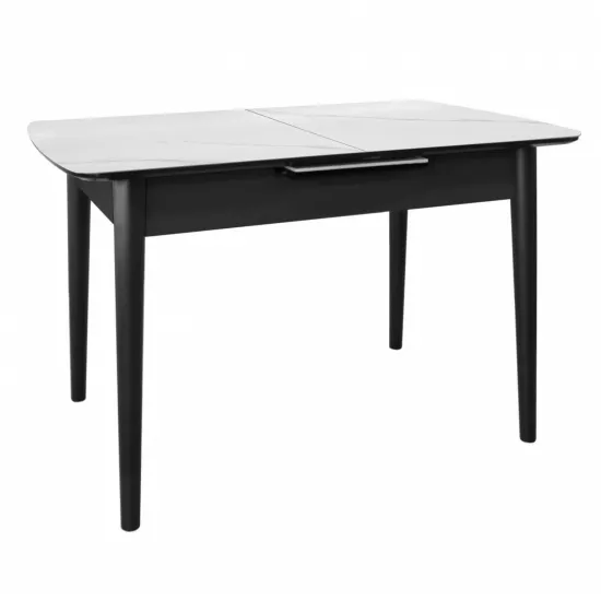 Masă pentru bucătărie DP Granna, White/Black Legs