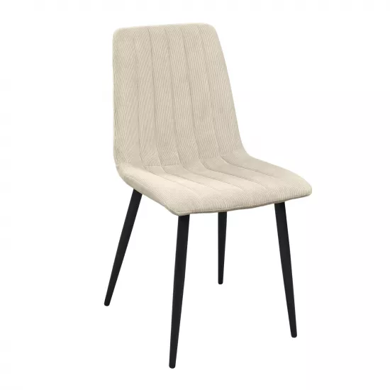 Scaun Decoprim DC-90, Beige Velvet/Black Legs