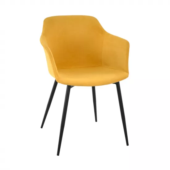 Scaun Decoprim Aster, Yellow SL-7047QB/Black Legs