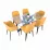 Scaun Decoprim Aster, Yellow SL-7047QB/Black Legs