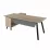 Masa de birou Decoprim Fusion+Box, 180x80/155x40 cm dreapta