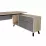 Masa de birou Decoprim Fusion+Box, 180x80/155x40 cm dreapta