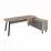 Masa de birou Decoprim Fusion+Box, 180x80/155x40 cm dreapta