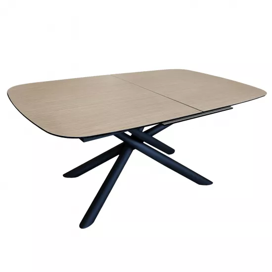 Masă pentru bucătărie DP Velma, Wood/black legs