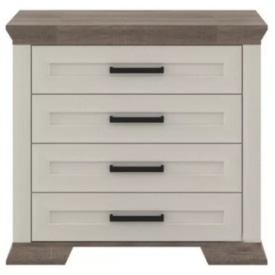 Comodă Yasen Marsel KOM4S, 98x45x89 cm, Frasin de zapada/Stejar Sonoma Trufa