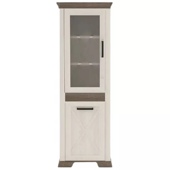 Vitrina Yasen Marseli REG 1D1W (68 cm), Frasin de zapada/Stejar Sonoma Trufa