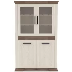 Vitrina Yasen Marseli REG 2D2W (117 cm), Frasin de zapada/Stejar Sonoma Trufa