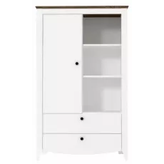 Vitrina Gerbor Karina KOM1D2S (96 cm), Nymphea Alba/Stejar Sonoma Trufe Vitrina Gerbor Karina KOM1D2S (96 cm), Nymphea Alba/Stejar Sonoma Trufe