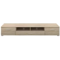 Comoda TV Yasen Vusher RTV2D1S, 200x50x32.5 см, Stejar Sonoma