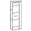 Penal suspendat Yasen Vusher SFW 1 D, 40x37.5x125 cm, Nimphea Alb/Alb Lucios