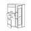 Vitrina Yasen Vusher REG 1W2D2S L/P (90 cm), Nimphea Alb/Alb Lucios