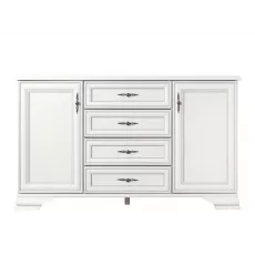 Comodă Yasen Kentuki KOM2D4S, 154.5x44.5x90.5 cm, Alb Alpin