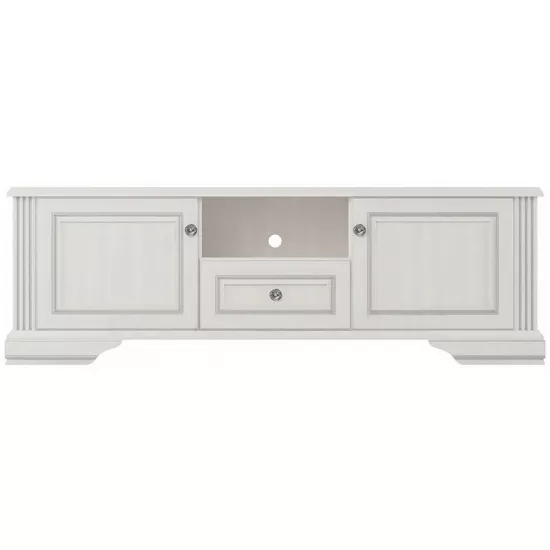 Comoda TV Yasen White RTV 160 (160 cm), Silver Pine