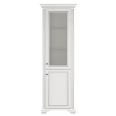 Vitrina Yasen White 1D1W (76 cm), Silver Pine